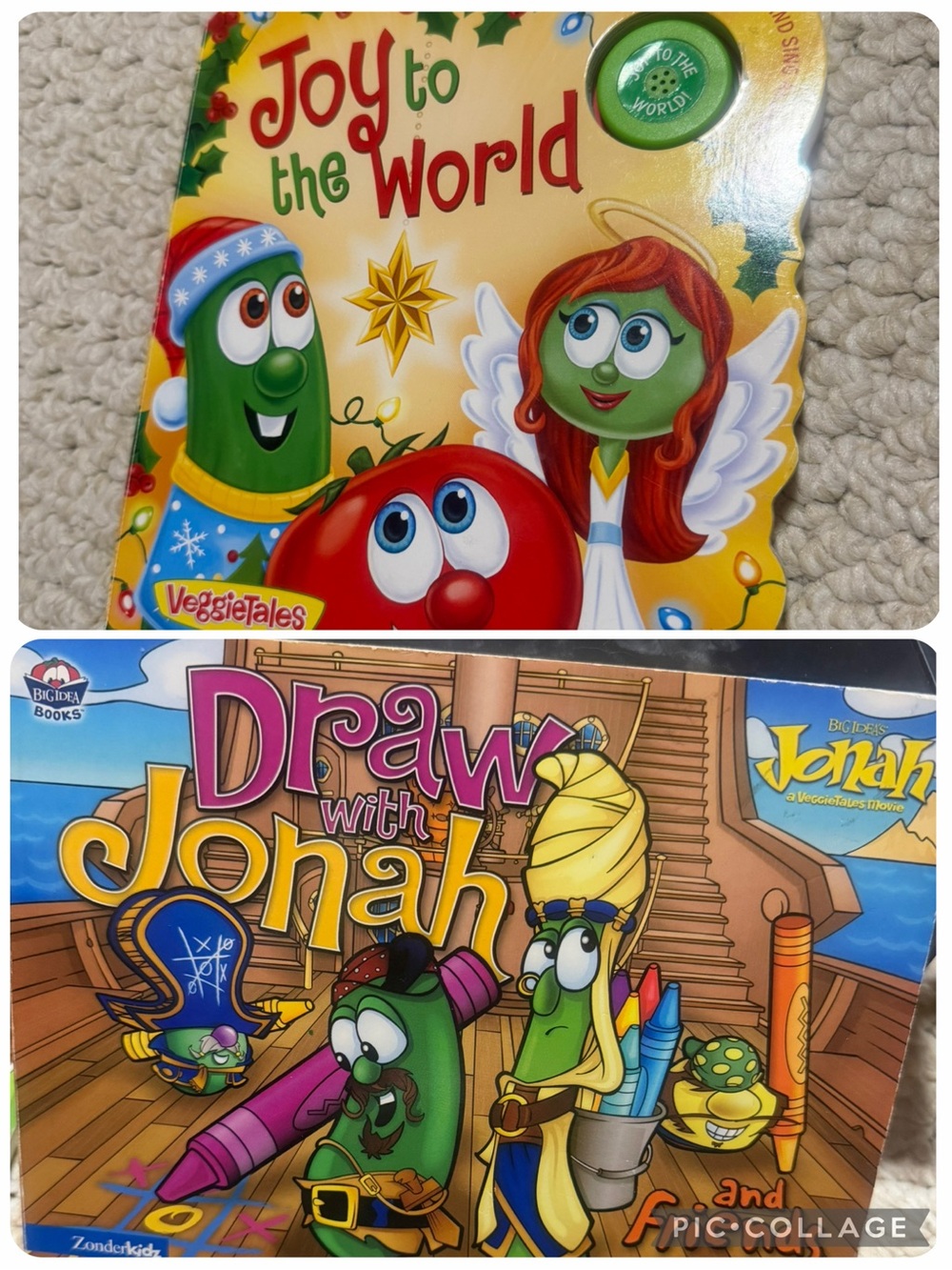 Veggietales Book Bundle - Joy to the World & Draw with Jonah